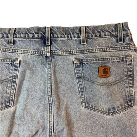 Carhartt Jeans Men's 40X31 Blue Denim Relaxed Fit Tapered Leg - Picture 3 of 13